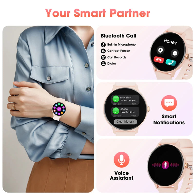 Smartwatch Bluetooth Call 1.39 Touch Screen Waterproof Fitness