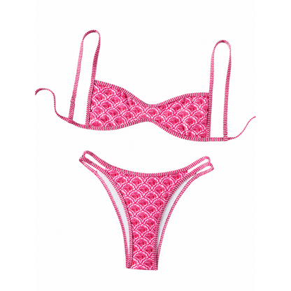Bikini de dos piezas con estampado floral