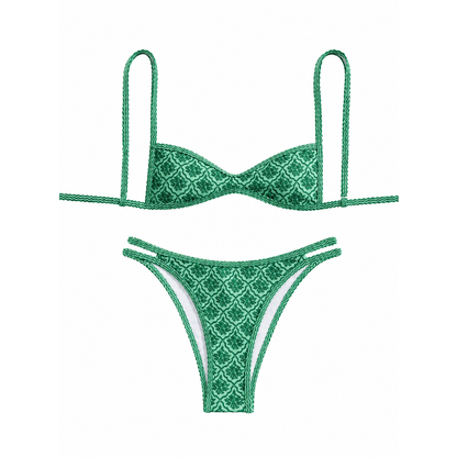 Bikini de dos piezas con estampado floral
