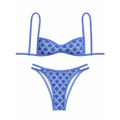 Bikini de dos piezas con estampado floral