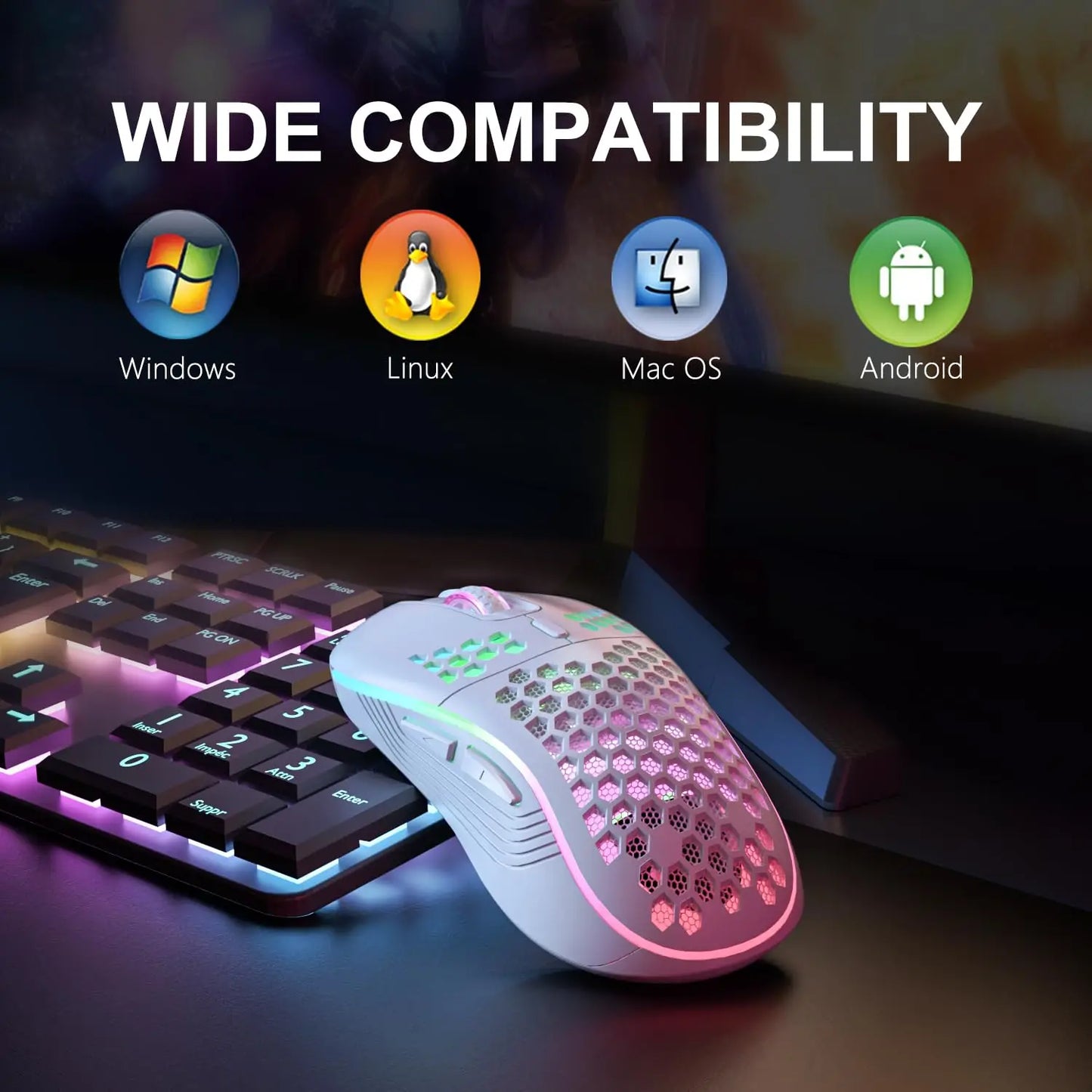 Mouse RGB Lighting Charging 2.4G Wireless Gaming