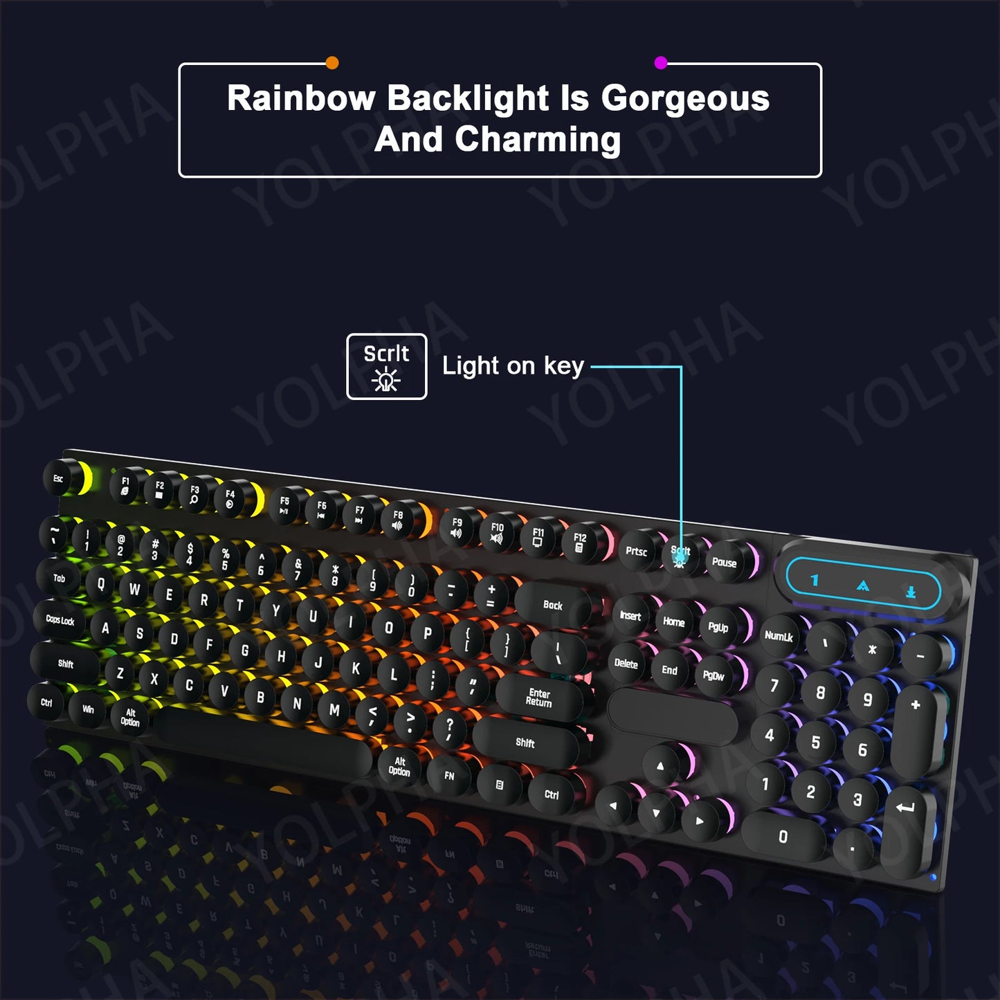 Keyboard with RGB Backlit Breathing