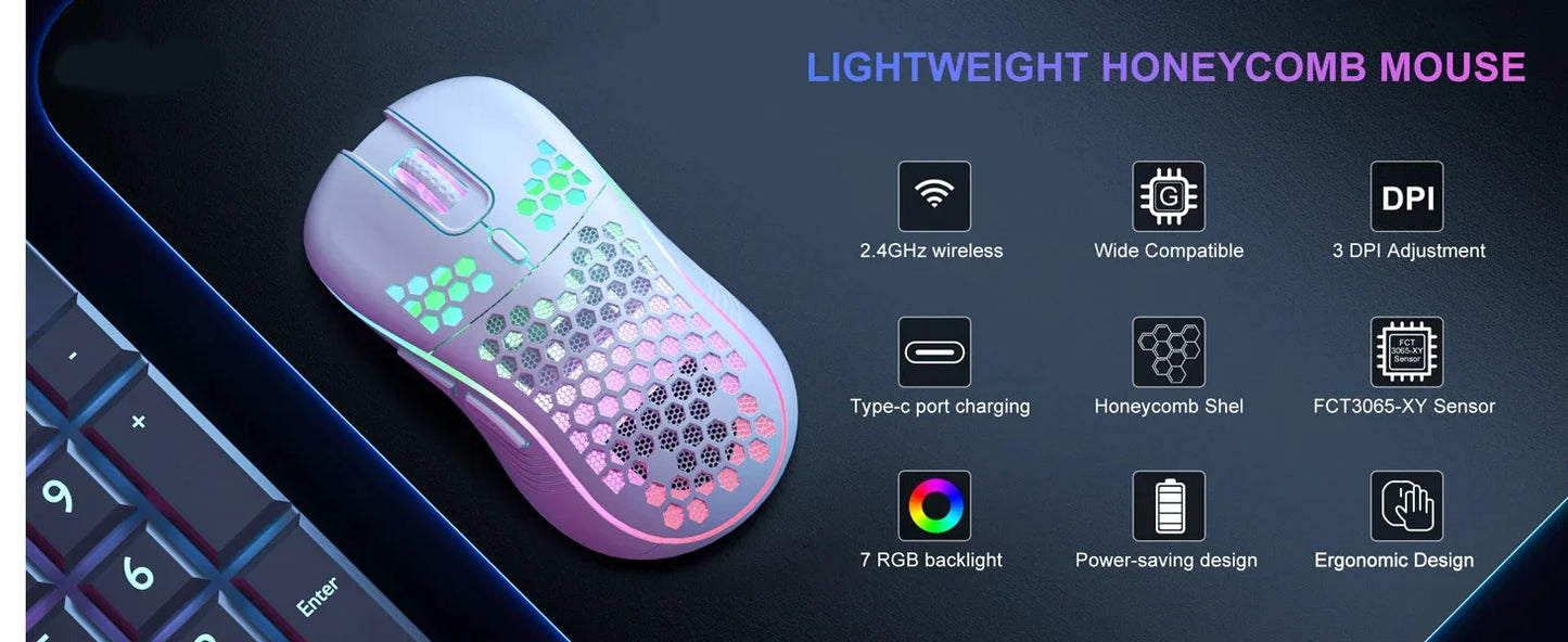 Mouse RGB Lighting Charging 2.4G Wireless Gaming