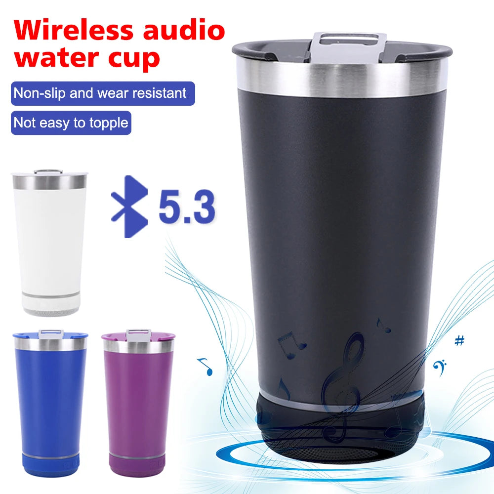 Portable Music Cup with Stainless Steel Bottle Opener Wireless Bluetooth Audio Speaker