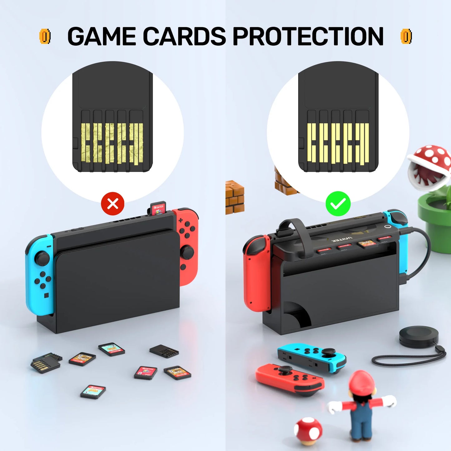 OLED Game Card Reader with Wireless Remote Control Fast One-button Switching Gaming Accessory