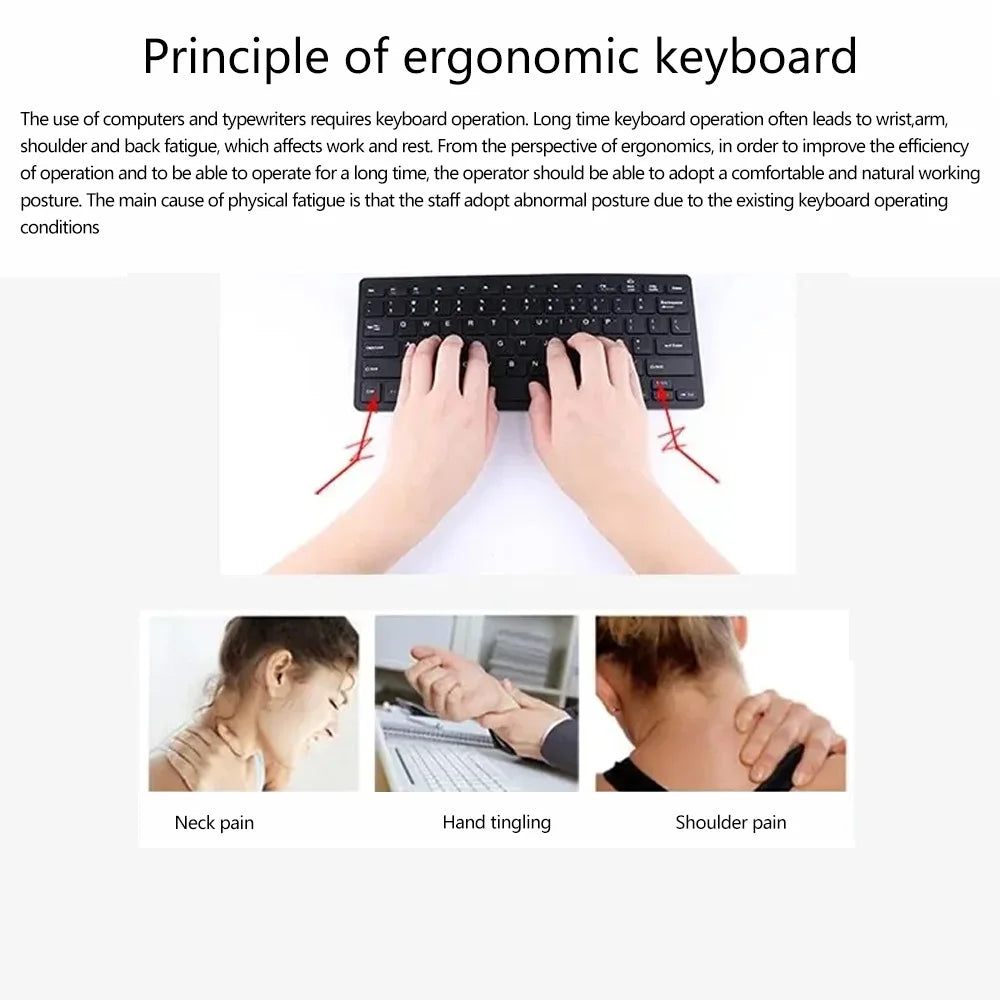 Mini Foldable Wireless Keyboard Ultra Slim Portable Bluetooth