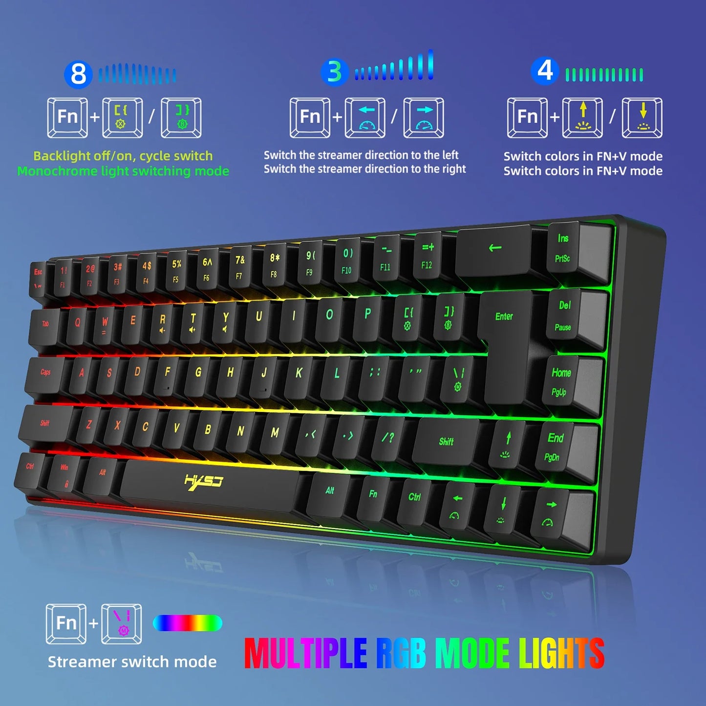 K68 RGB Streamer Mini Gaming Keyboard 19-Key