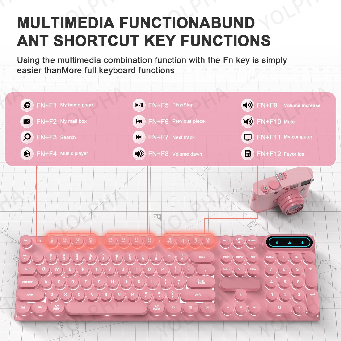 Keyboard with RGB Backlit Breathing