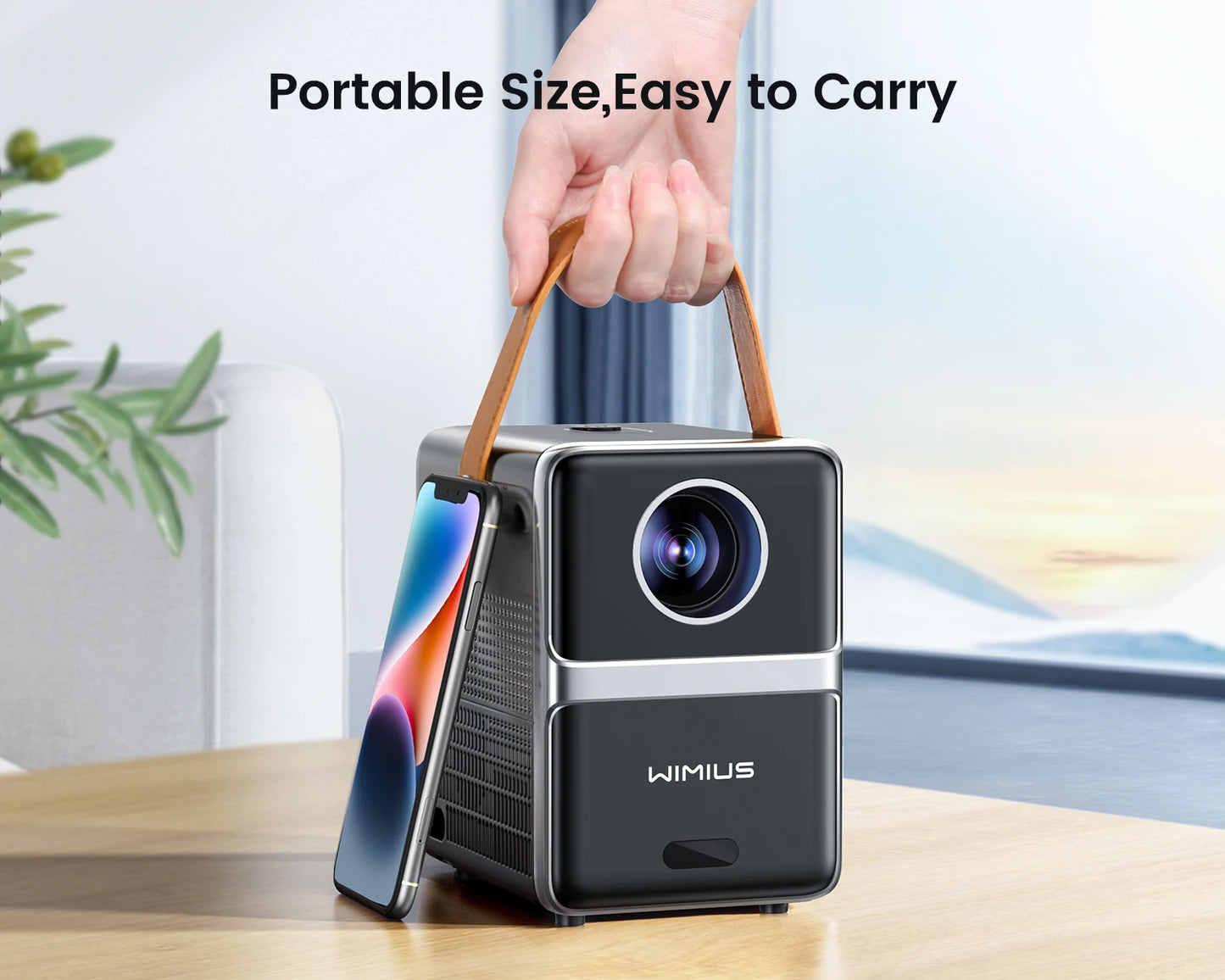 Portable Projector 18000Lm 5G WiFi Bluetooth Full HD 1080P