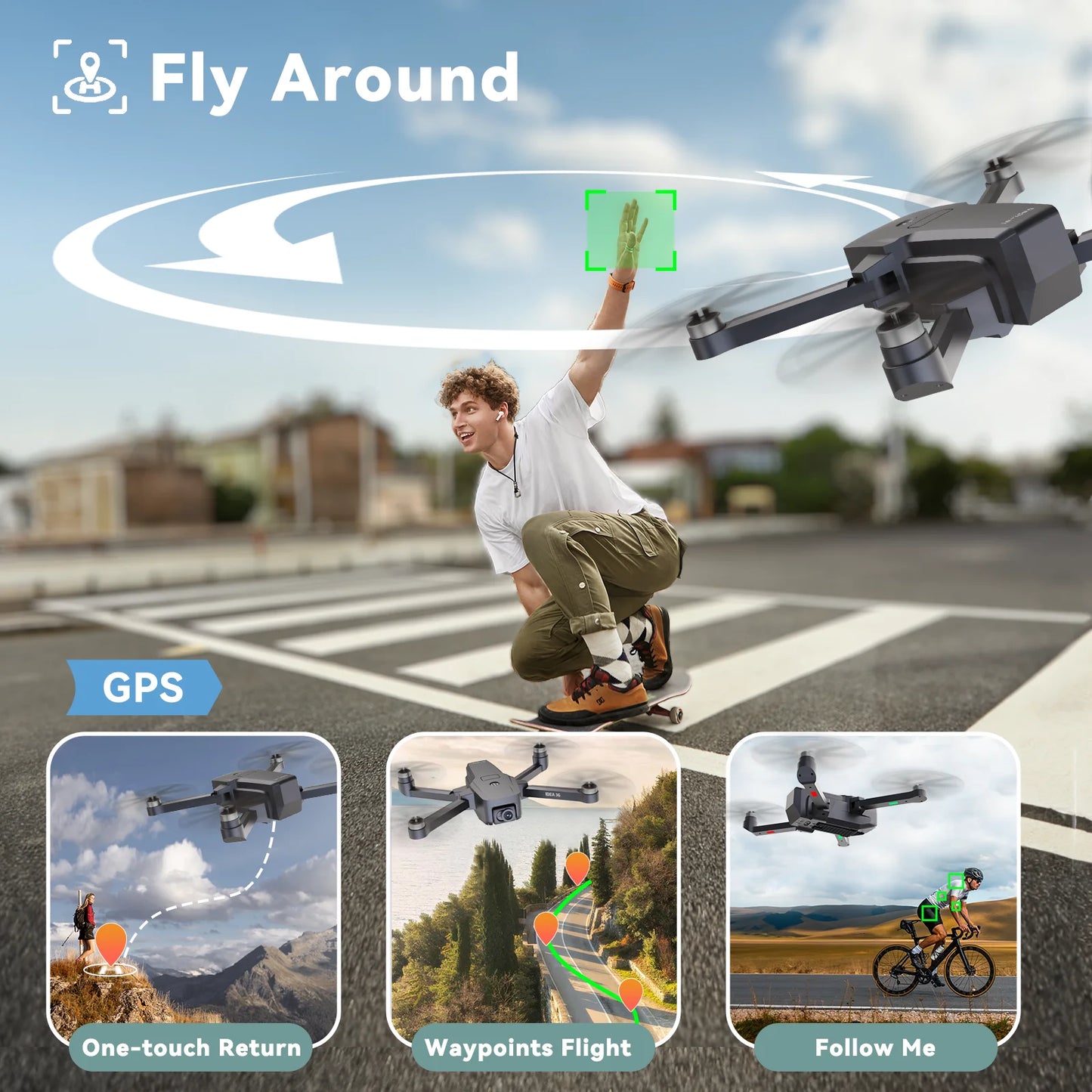 GPS RC Drone With 4K Camera 5GHz WIFI