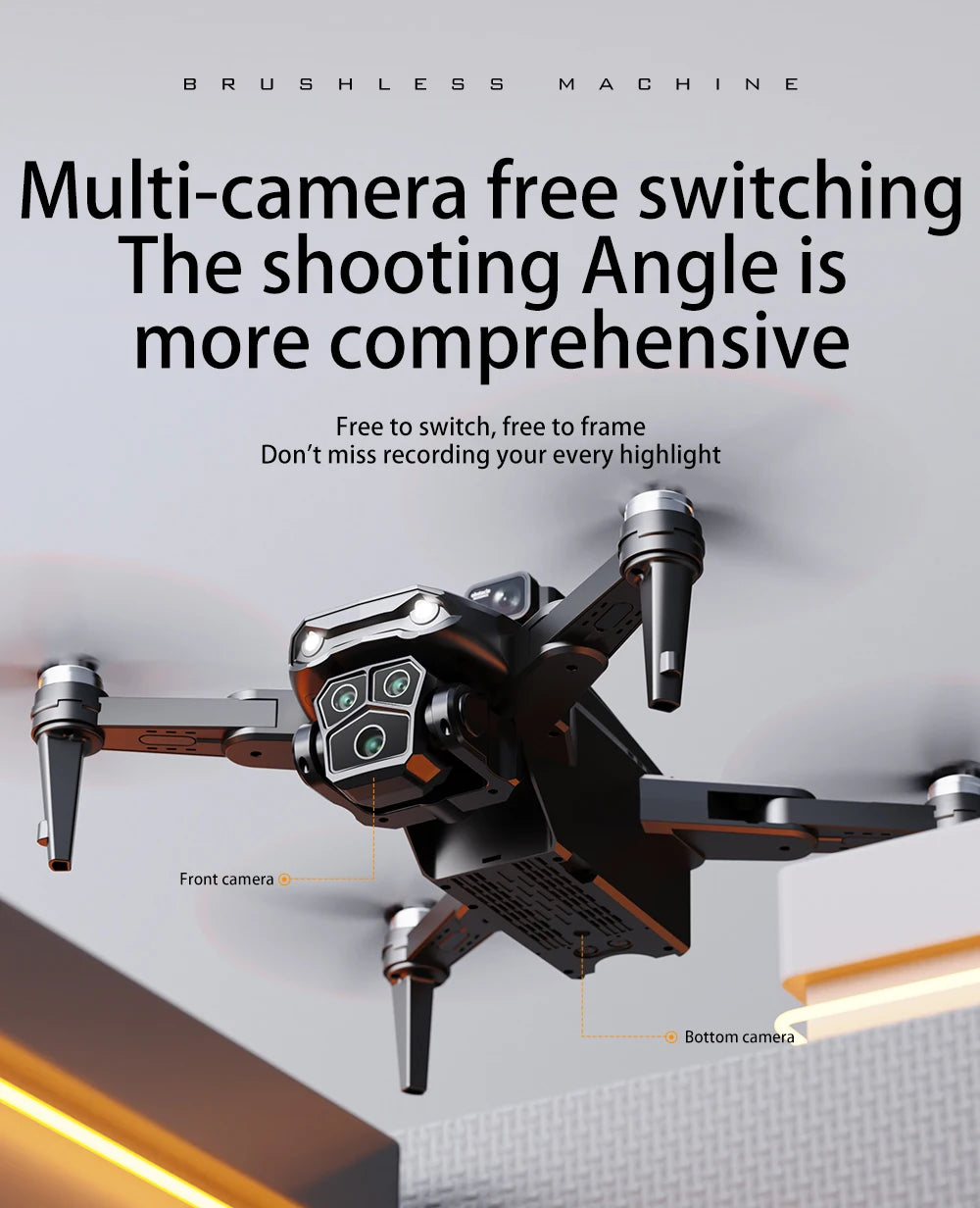 L103MAX GPS Drone HD 4K Triple Camera Motor Foldable Wifi FPV RC Quadcopter