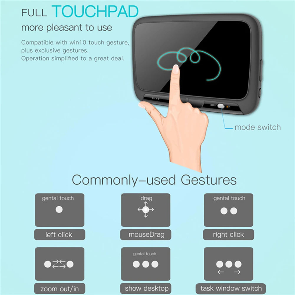 Mini Full Touch Screen 2.4GHz Air Mouse Touchpad