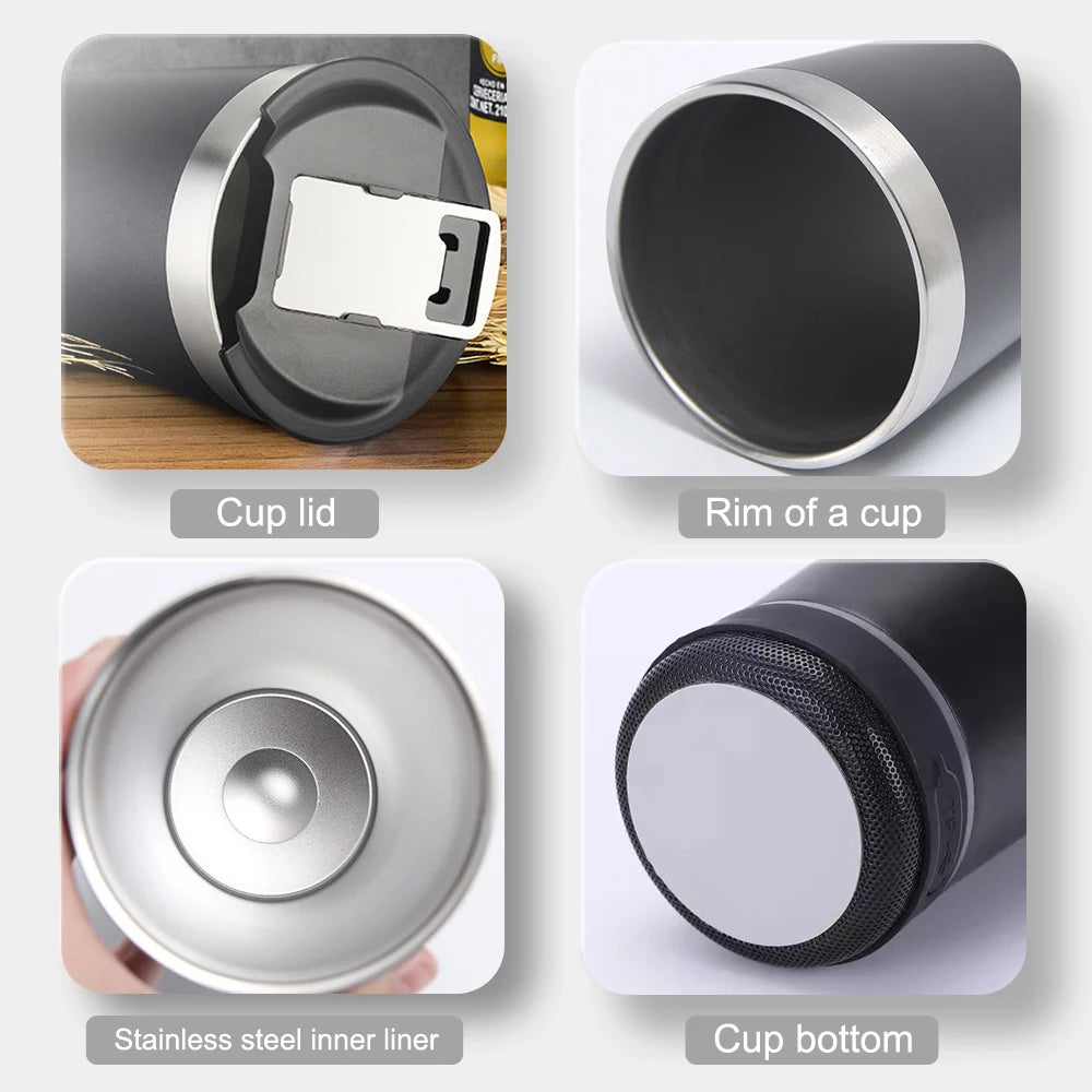 Portable Music Cup with Stainless Steel Bottle Opener Wireless Bluetooth Audio Speaker