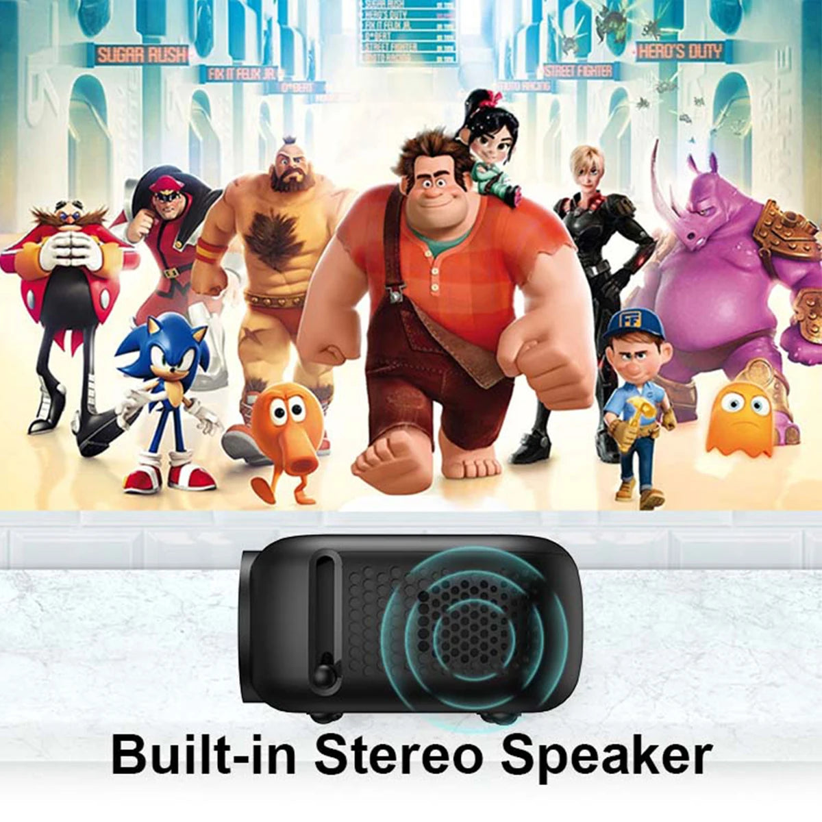 Mini Projector LED Home 1080P HD Movie