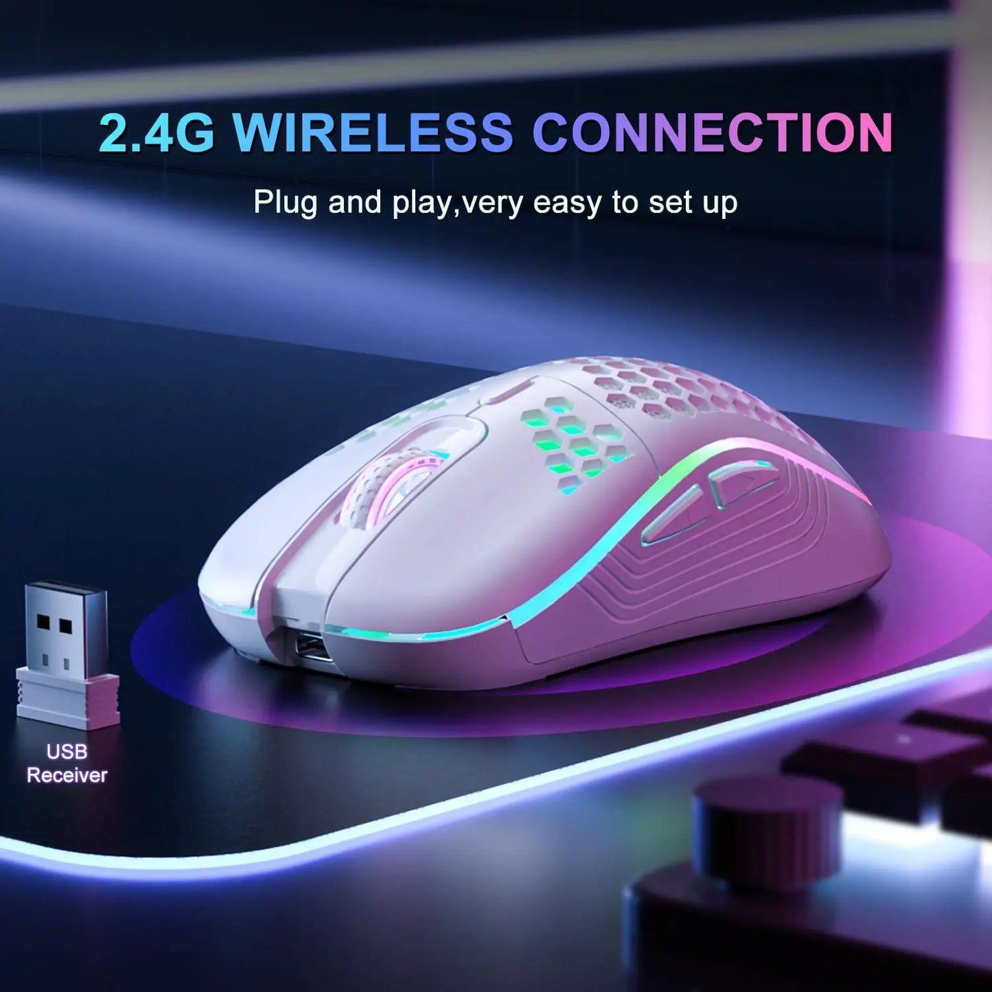 Mouse RGB Lighting Charging 2.4G Wireless Gaming