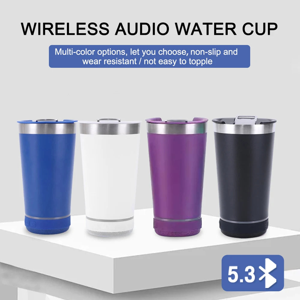 Portable Music Cup with Stainless Steel Bottle Opener Wireless Bluetooth Audio Speaker