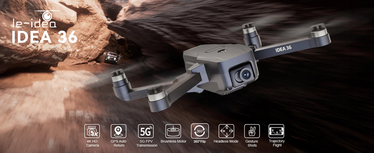 GPS RC Drone With 4K Camera 5GHz WIFI