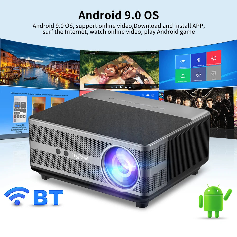 ThundeaL Full HD 1080P Projector TD98 WiFi LED 2K 4K