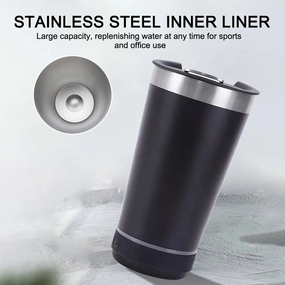 Portable Music Cup with Stainless Steel Bottle Opener Wireless Bluetooth Audio Speaker