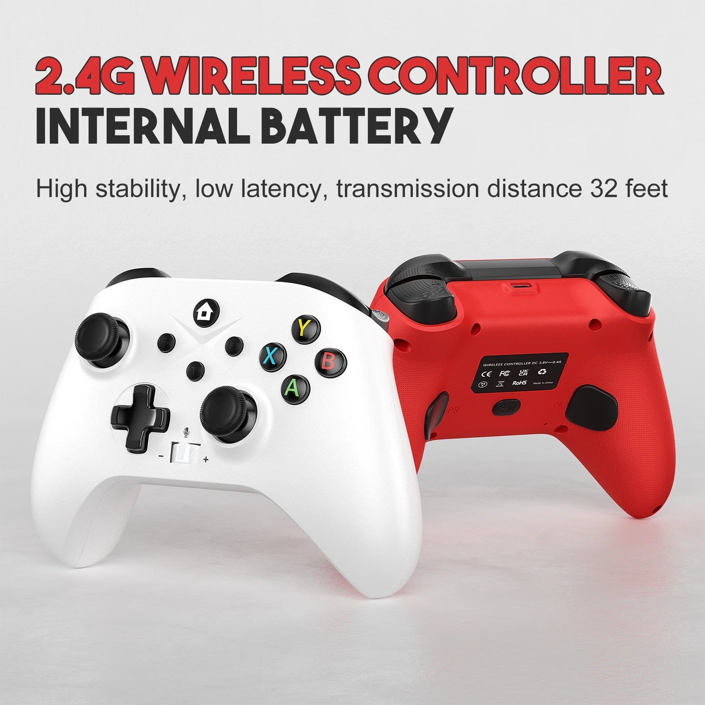 Wireless Gamepad Dual Vibra Turbo Game Consoles Controller Joystick