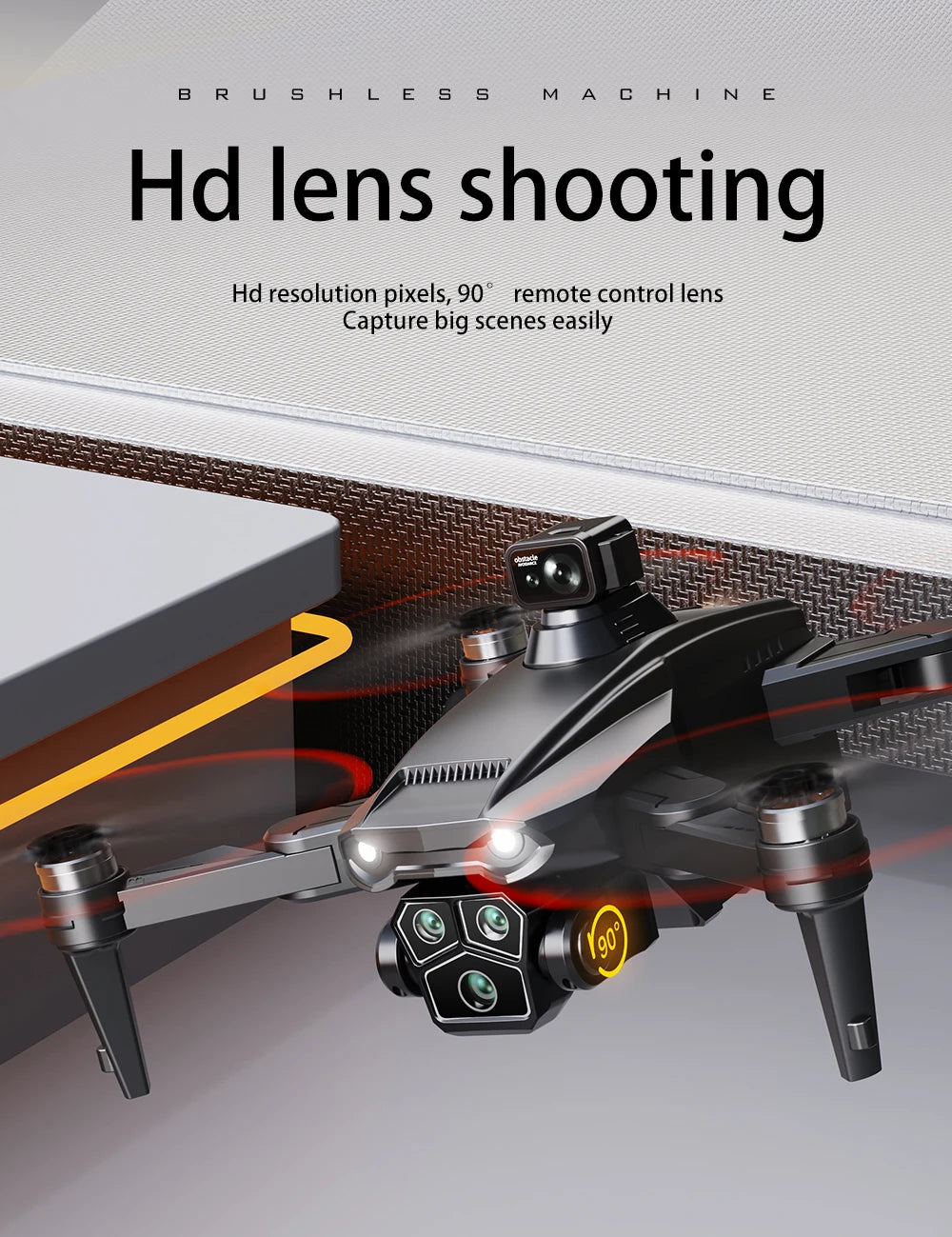 L103MAX GPS Drone HD 4K Triple Camera Motor Foldable Wifi FPV RC Quadcopter