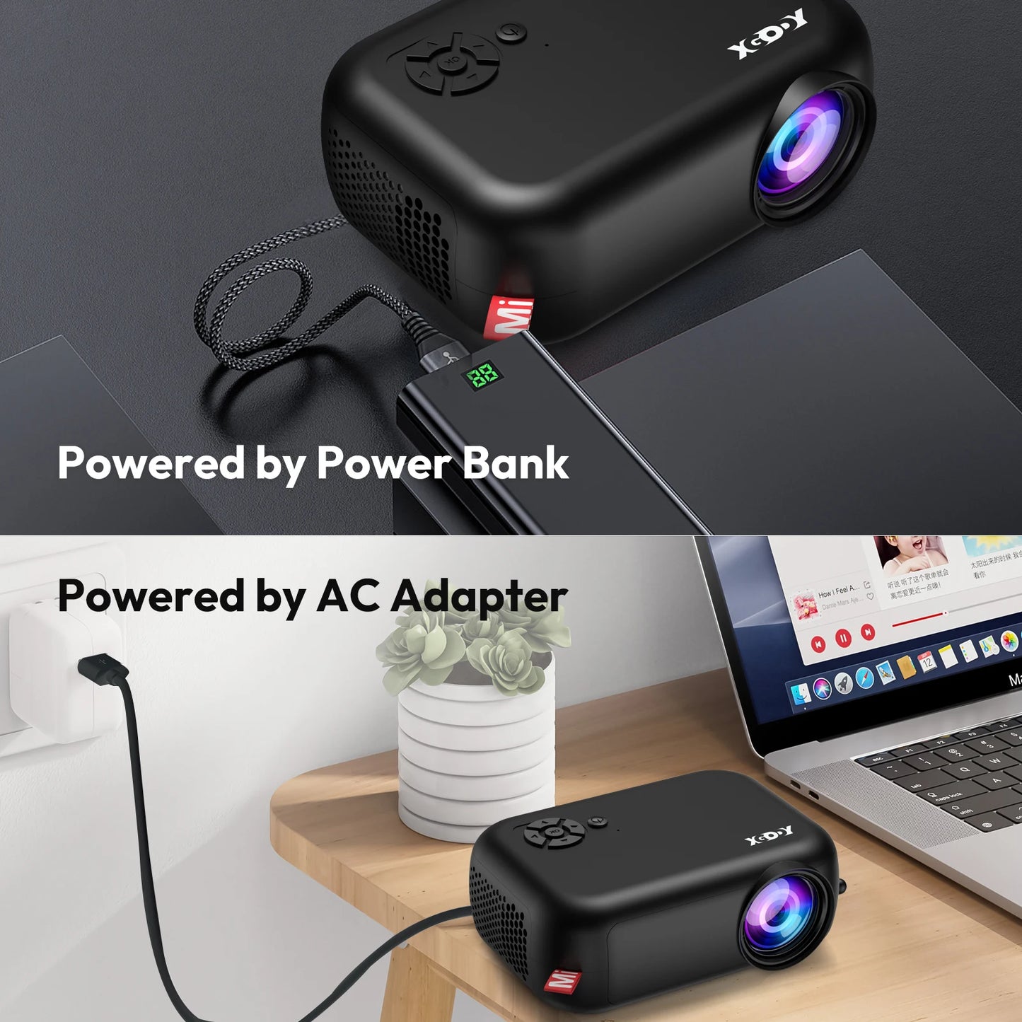 Mini Projector LED Home 1080P HD Movie