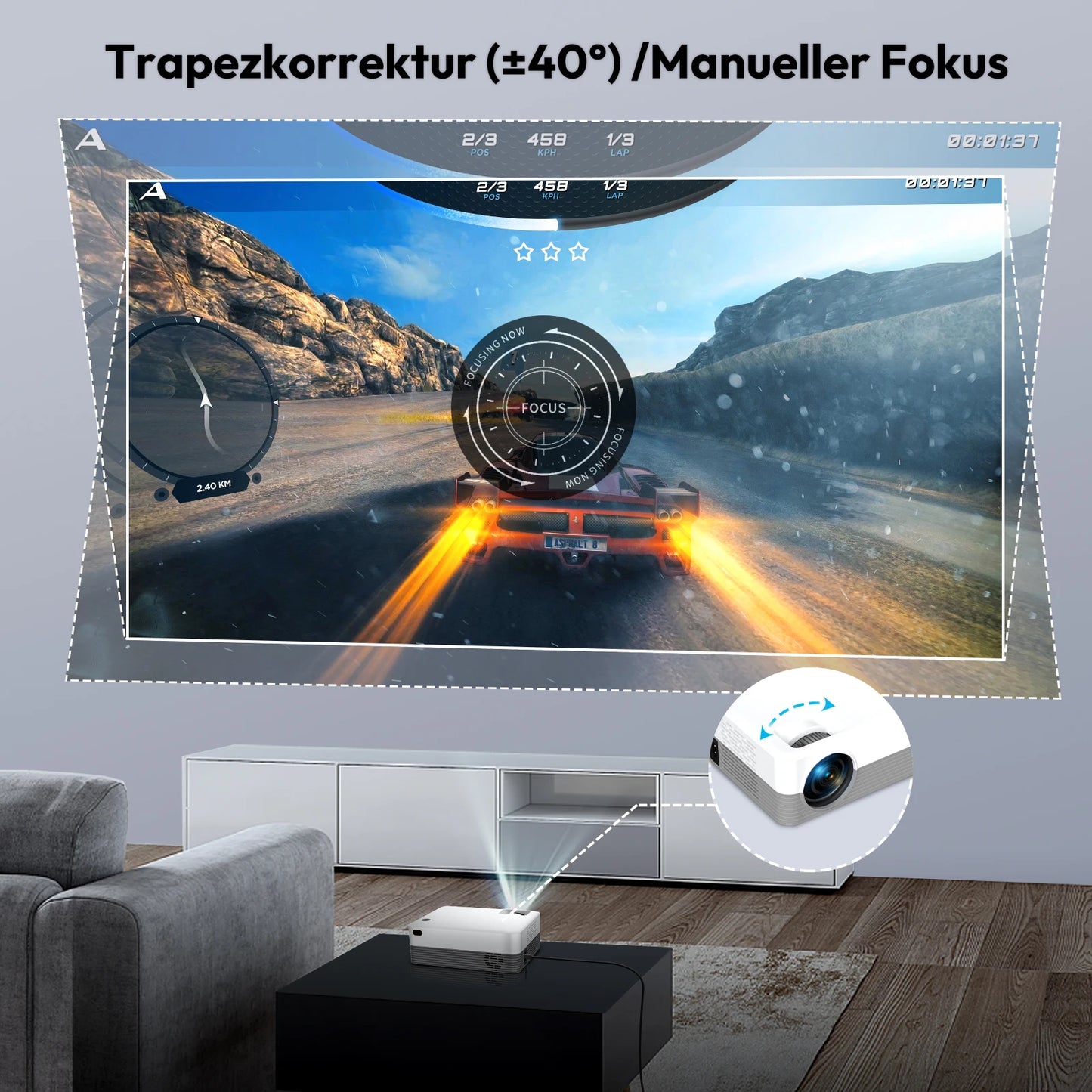 Projector Full HD 2.4G 5G WiFi