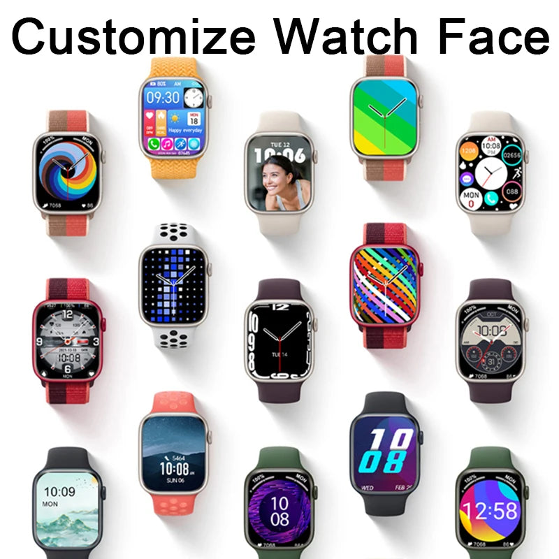 Smart Watch Wireless Charging Smartwatch Bluetooth Calls Men Women Watches Fitness Bracelet Custom Watch Face