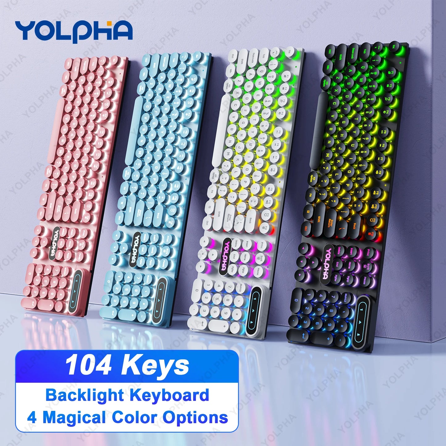 Keyboard with RGB Backlit Breathing