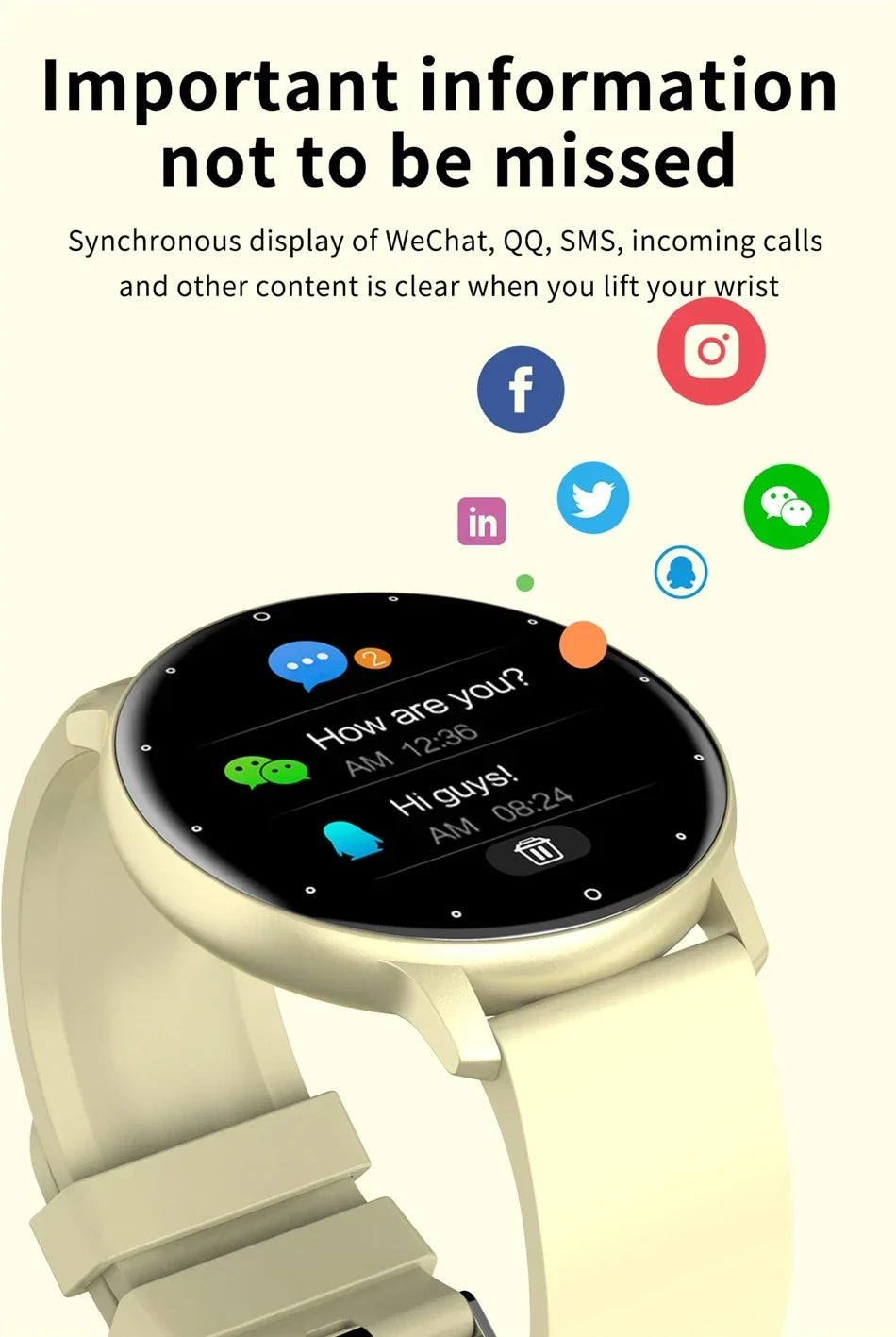 Smart Watch Full Touch Screen Sport Fitness