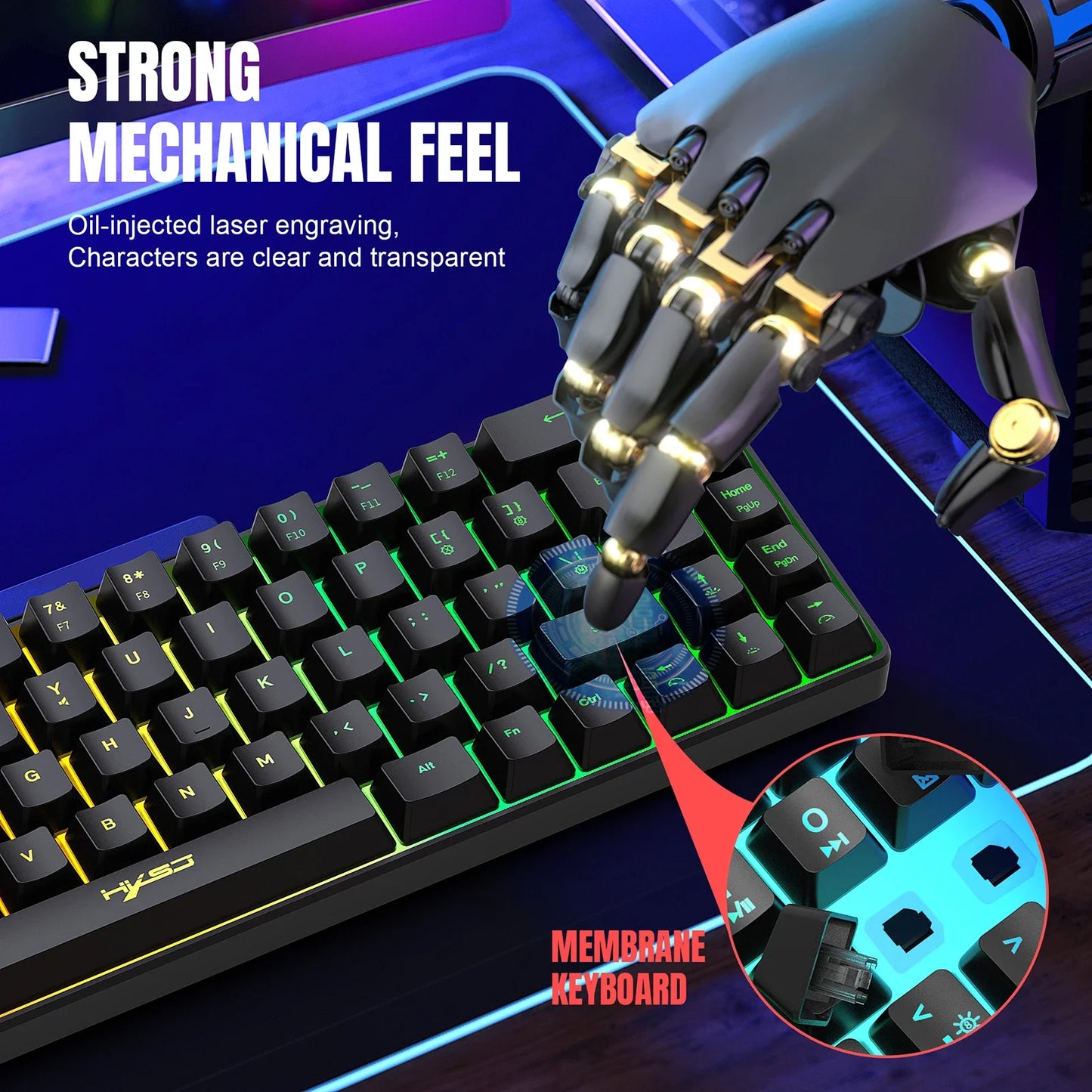 K68 RGB Streamer Mini Gaming Keyboard 19-Key